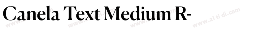Canela Text Medium R字体转换